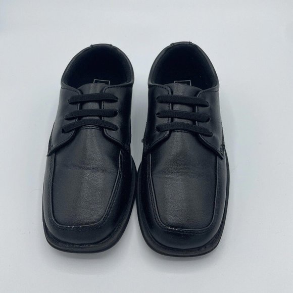 MAX + JAKE little boys non-marking lace up dress shoes in BLACK sz 11 - VGUC - Picture 1 of 8